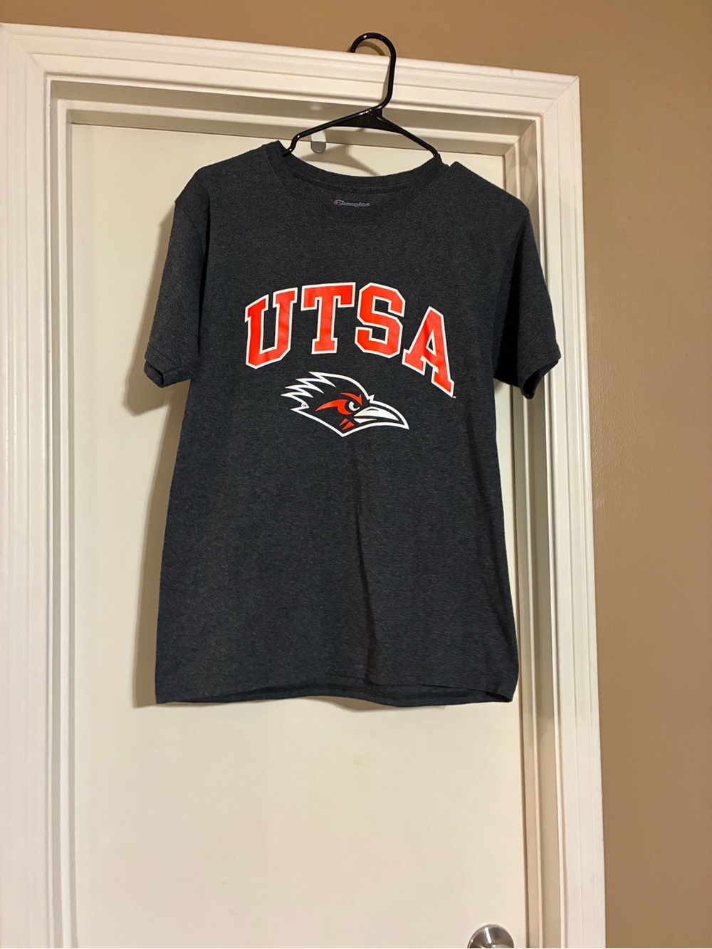 Champion Kids UTSA Dark Gray Short Sleeve Tee with Orange & White Logo